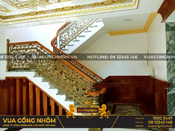 Cầu thang nhôm đúc CT04 – Vua Cổng Nhôm