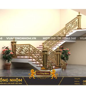Cầu thang nhôm đúc CT02 – Vua Cổng Nhôm