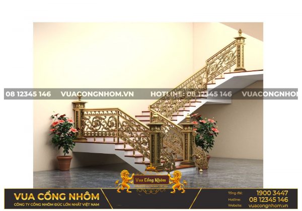 Cầu thang nhôm đúc CT02 – Vua Cổng Nhôm