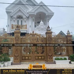 Công trình cổng nhôm đúc biệt thự Nghệ An - Anh Nam