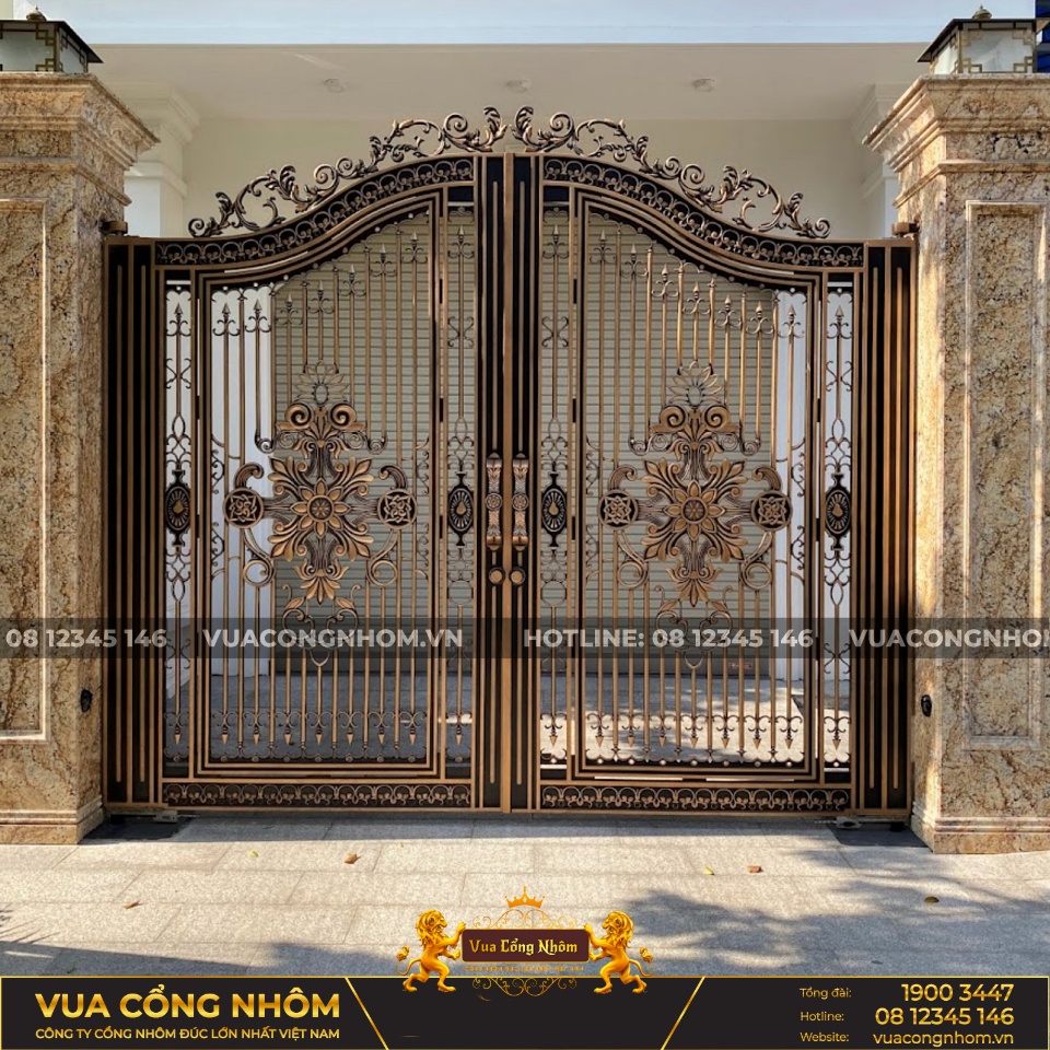 Công trình cổng nhôm đúc Nghệ An - Anh Đạt