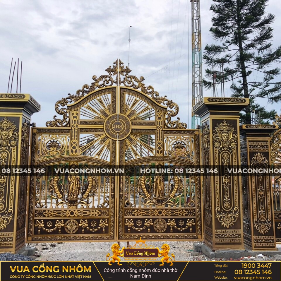 Công trình cổng nhôm đúc - Nhà Thờ Nam Định