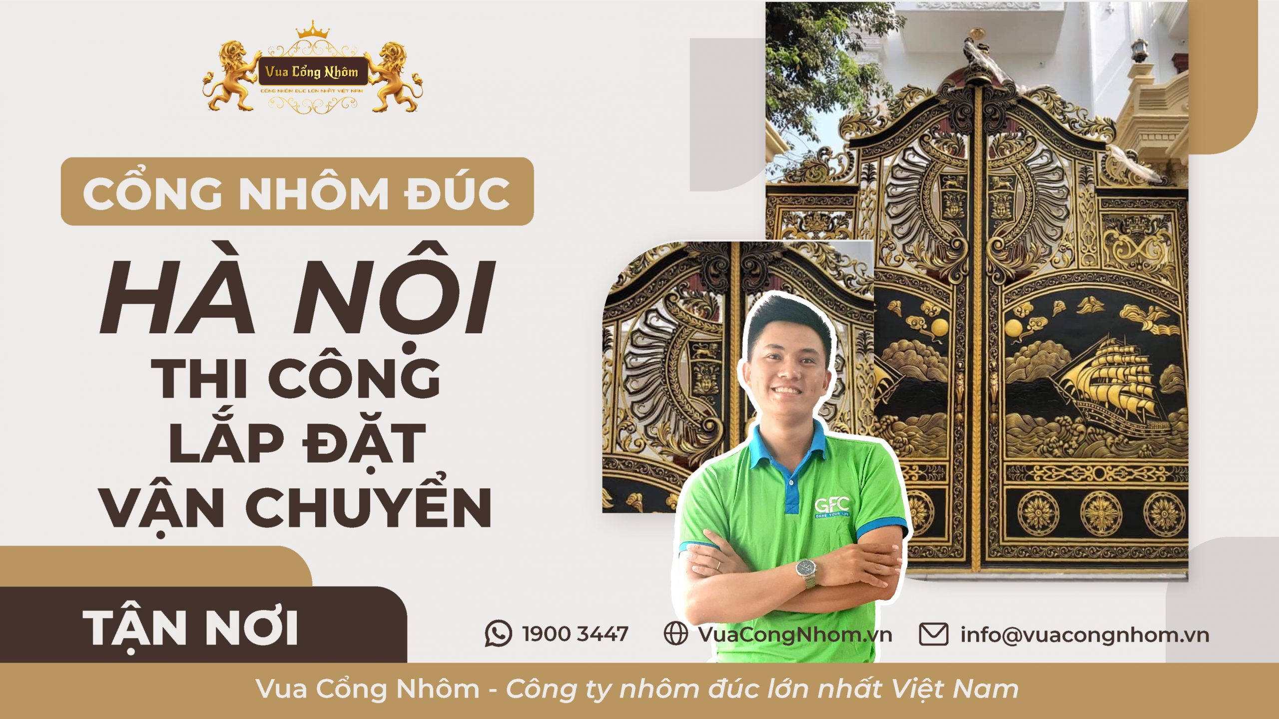 Mua cổng nhôm đúc Hà Nội uy tín, chất lượng, đẹp nhất 2023