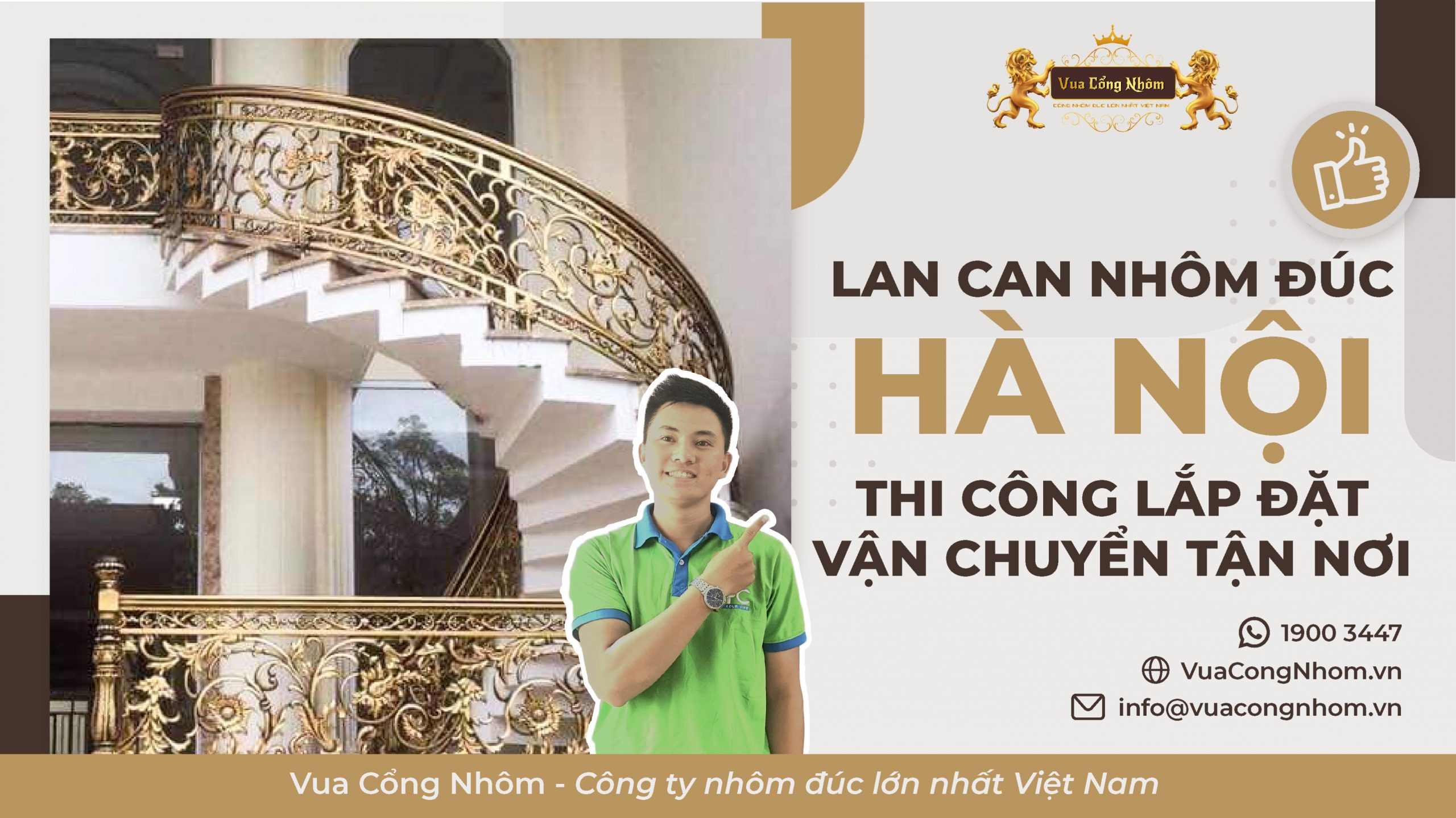 Mua lan can nhôm đúc Hà Nội tại Vua Cổng Nhôm giá rẻ, bền đẹp