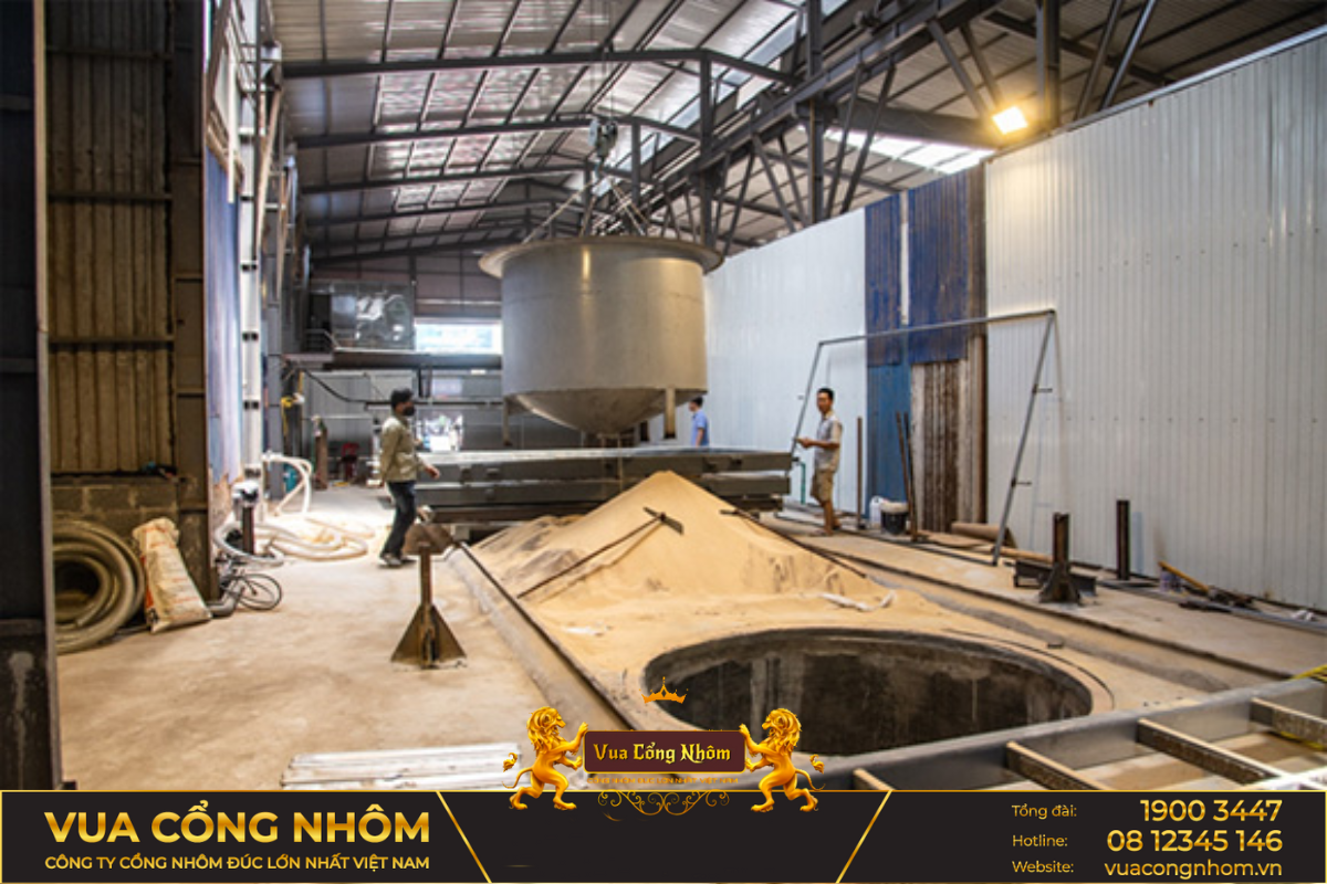 Xưởng sản xuất nhôm đúc của Vua Cổng Nhôm tại TPHCM 