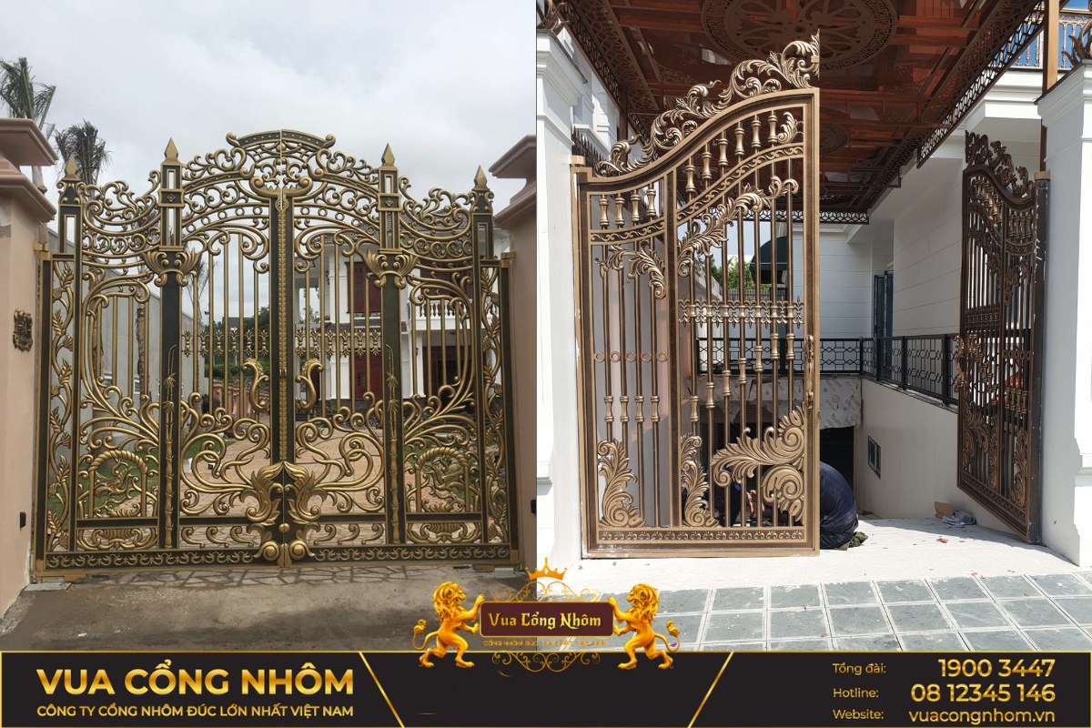 cổng nhôm đúc hải dương