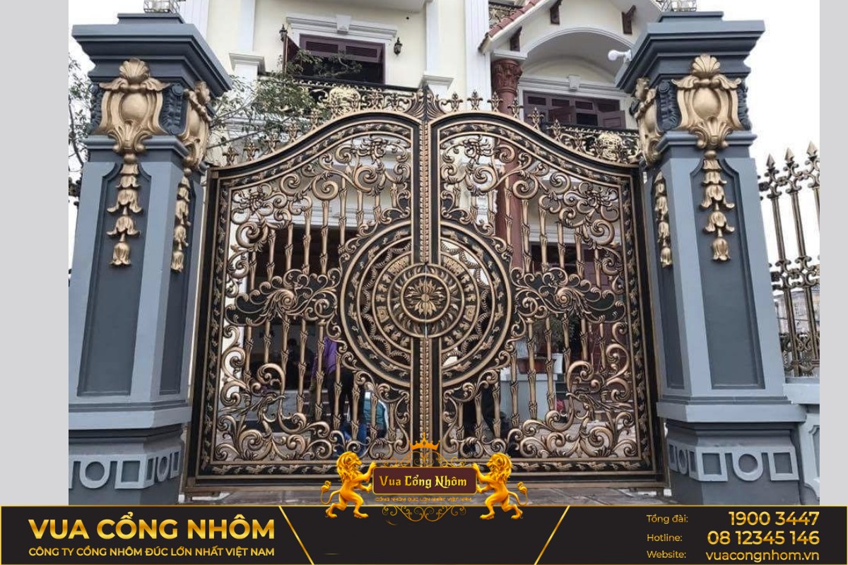 cổng nhôm đúc hải dương