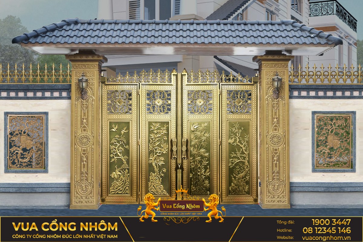 cổng nhôm đúc ninh bình