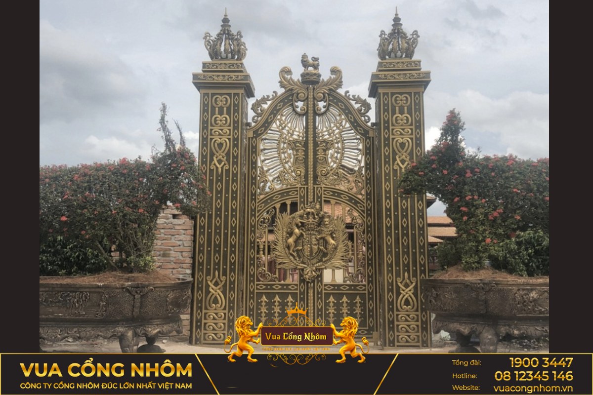 cổng nhôm đúc ninh bình