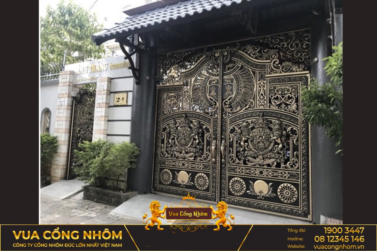 cổng nhôm đúc ninh bình