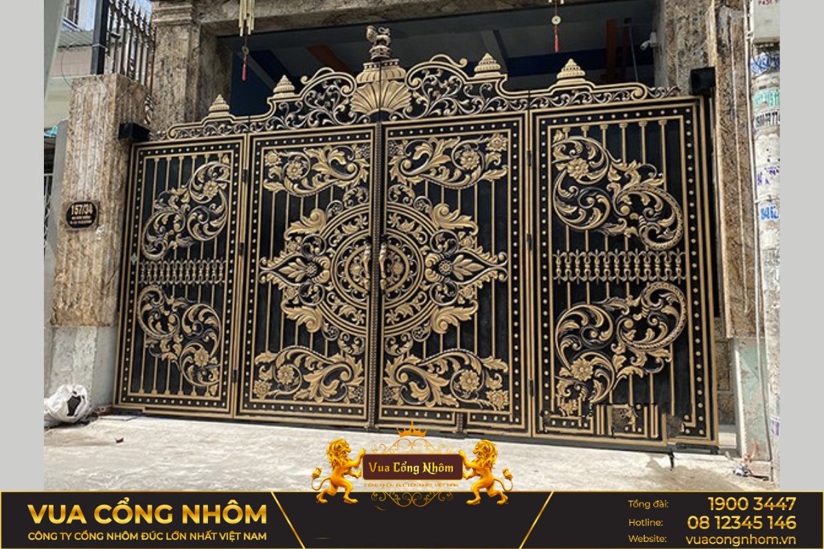 cổng nhôm đúc ninh bình