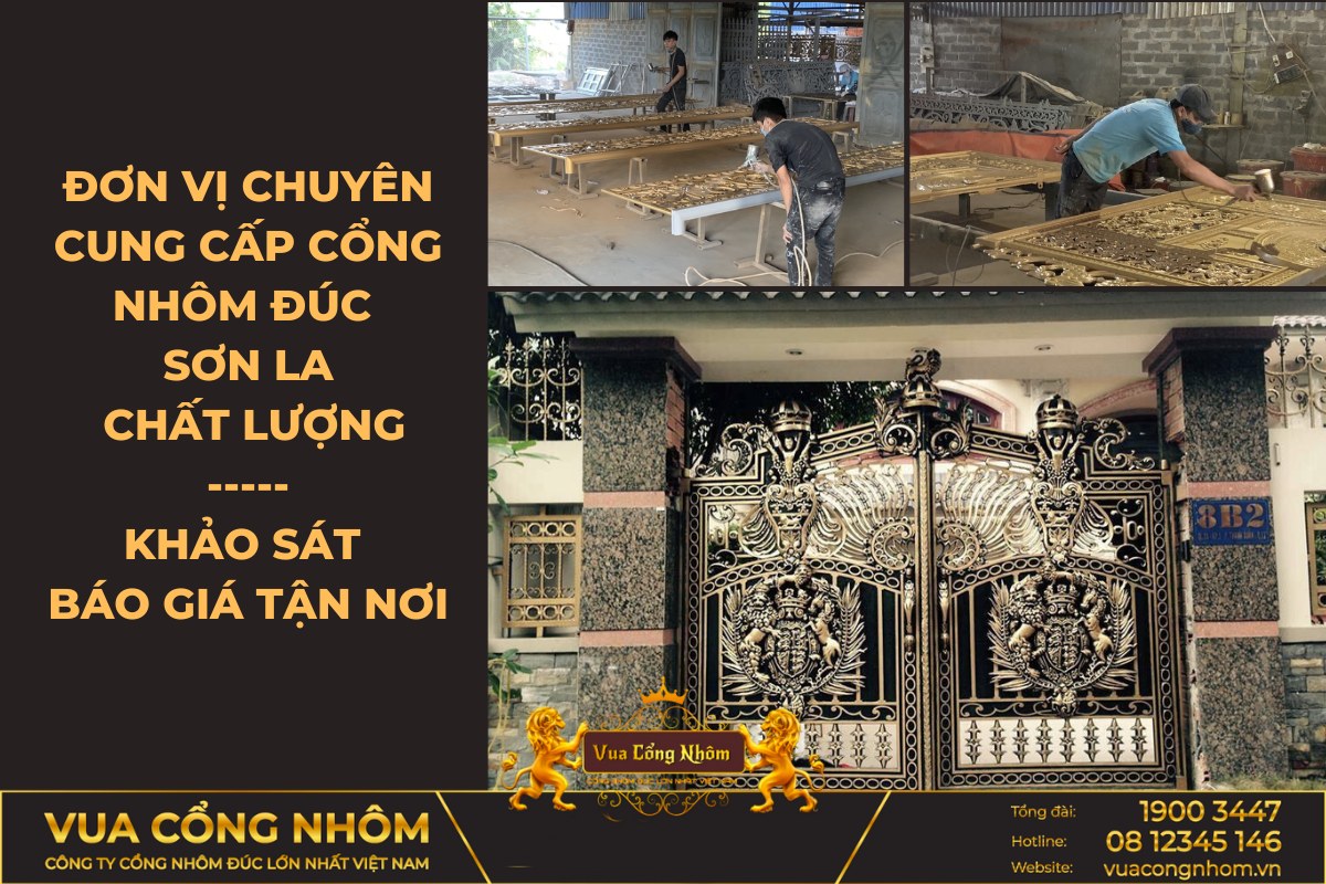 cổng nhôm đúc sơn la