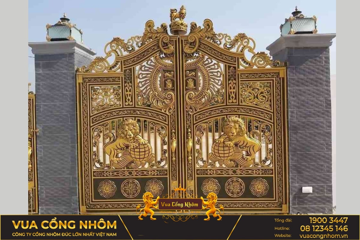 Mẫu cổng Hổ và Đại Bàng đã được đúc thành hình thức hiện đại